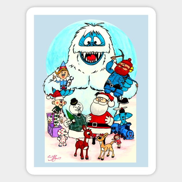 Rudolph Family Portrait Sticker by CraigMahoney